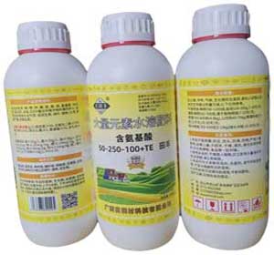 實潤豐大量元素水溶肥料田豐50-250-100+TE含氨基酸型水劑